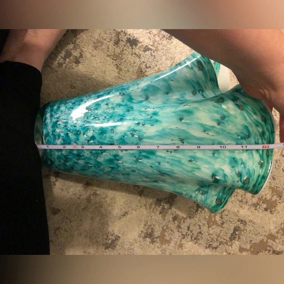 Murano Style Handblown Handkerchief Glass Vase - Picture 7 of 8